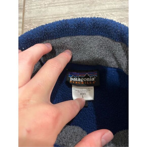 Y2K Patagonia Synchilla Blue Vest Size Large - Picture 5 of 6